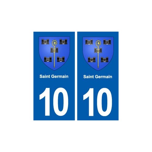 10 Saint-Germain blason ville autocollant plaque stickers