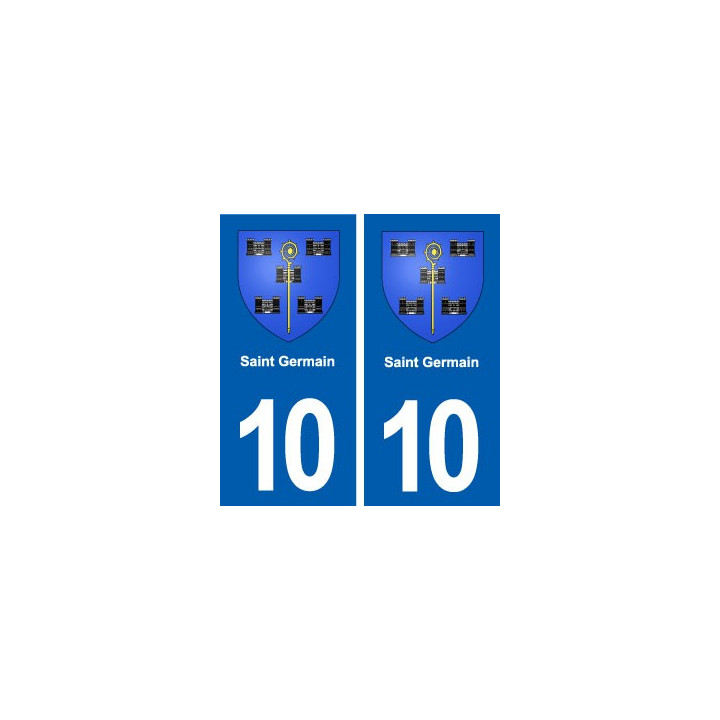10 Saint-Germain blason ville autocollant plaque stickers