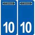 10 Saint-Germain logo ville autocollant plaque stickers