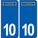 10 Saint-Germain logo ville autocollant plaque stickers