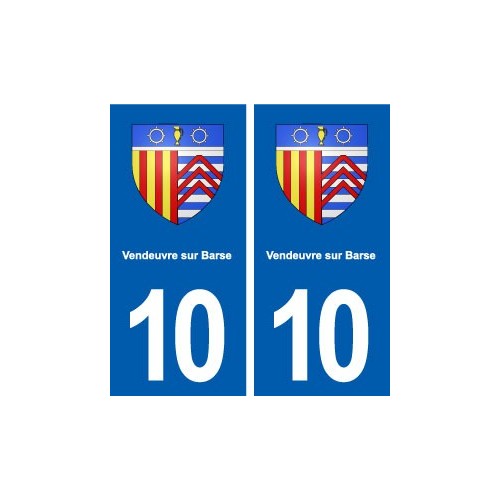 10 Vendeuvre-sur-Barse blason ville autocollant plaque stickers