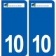10 Vendeuvre-sur-Barse logo ville autocollant plaque stickers