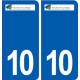 10 Vendeuvre-sur-Barse logo ville autocollant plaque stickers