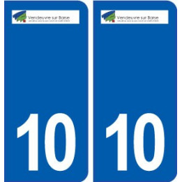 10 Vendeuvre-sur-Barse logo ville autocollant plaque stickers