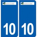 10 Vendeuvre-sur-Barse logo ville autocollant plaque stickers