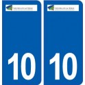 10 Vendeuvre-sur-Barse logo ville autocollant plaque stickers