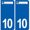 10 Vendeuvre-sur-Barse logo ville autocollant plaque stickers