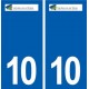 10 Vendeuvre-sur-Barse logo ville autocollant plaque stickers