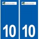 10 Vendeuvre-sur-Barse logo ville autocollant plaque stickers