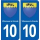 10 Villenauxe-la-Grande blason ville autocollant plaque stickers