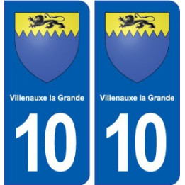 10 Villenauxe-la-Grande blason ville autocollant plaque stickers