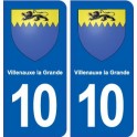 10 Villenauxe-la-Grande blason ville autocollant plaque stickers