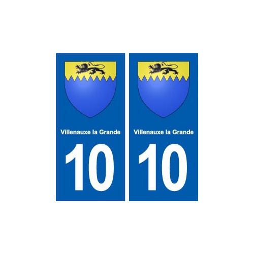 10 Villenauxe-la-Grande blason ville autocollant plaque stickers