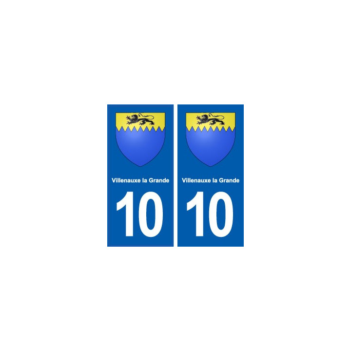 10 Villenauxe-la-Grande blason ville autocollant plaque stickers