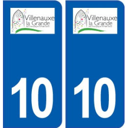 10 Villenauxe-la-Grande logo ville autocollant plaque stickers