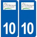 10 Villenauxe-la-Grande logo ville autocollant plaque stickers