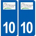 10 Villenauxe-la-Grande logo ville autocollant plaque stickers