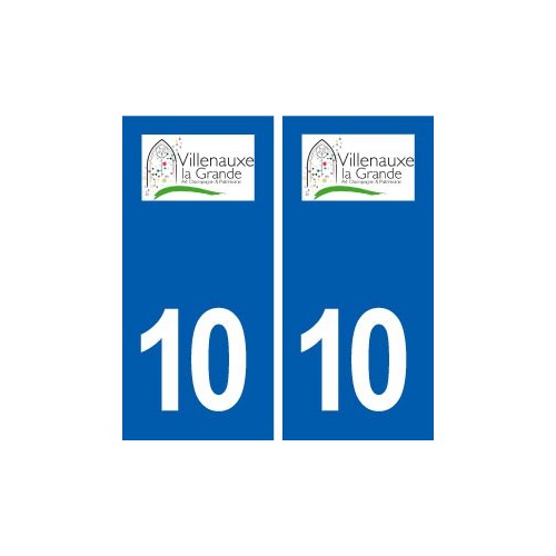 10 Villenauxe-la-Grande logo ville autocollant plaque stickers