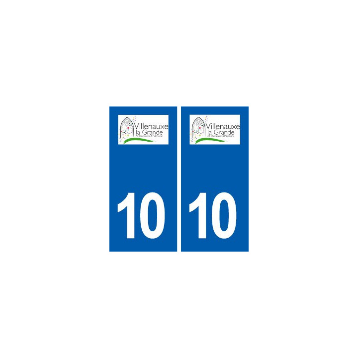 10 Villenauxe-la-Grande logo ville autocollant plaque stickers