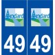 49 Ambillou-Château logo autocollant plaque stickers ville