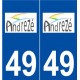 49 Andrezé logo autocollant plaque stickers ville