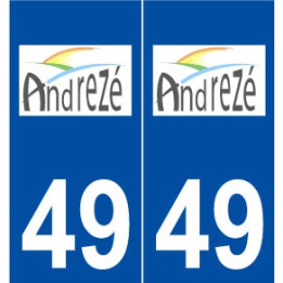 49 Andrezé logo autocollant plaque stickers ville
