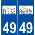 49 Andrezé logo autocollant plaque stickers ville