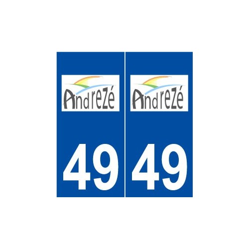 49 Andrezé logo autocollant plaque stickers ville