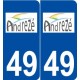 49 Andrezé logo autocollant plaque stickers ville