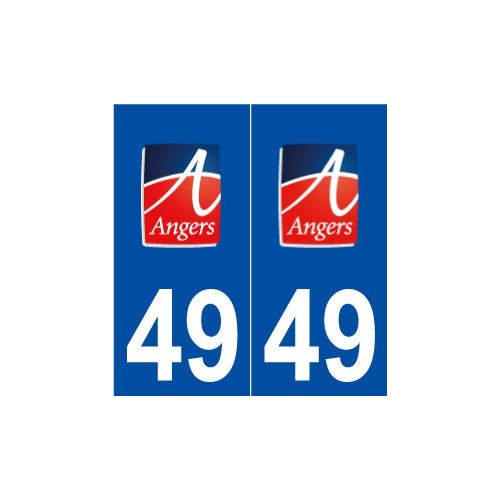 49 Angers logo autocollant plaque stickers ville