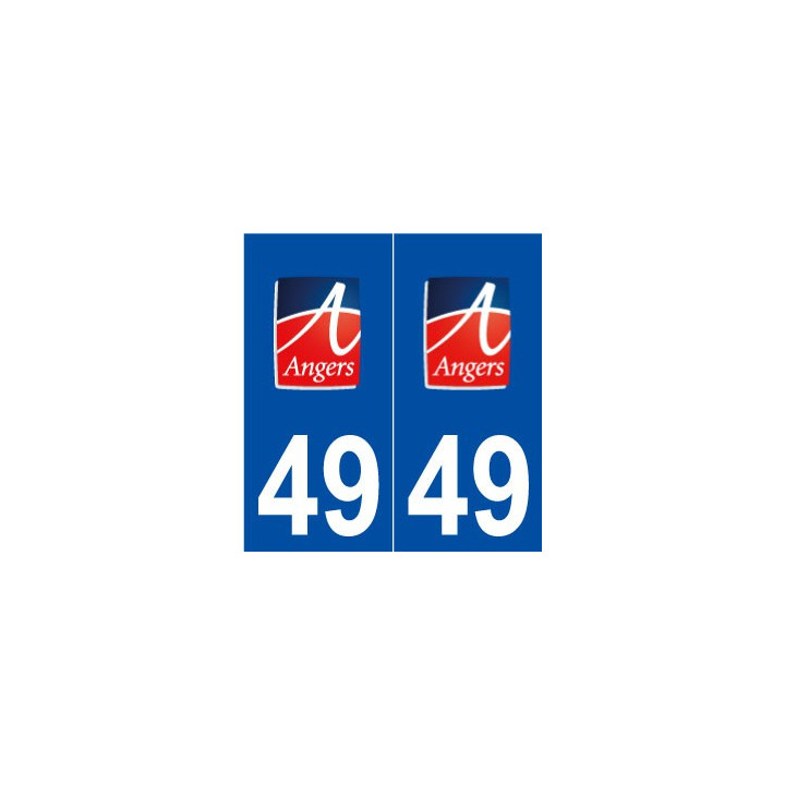 49 Angers logo autocollant plaque stickers ville