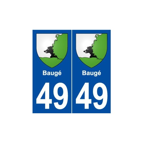 49 Baugé blason autocollant plaque stickers ville