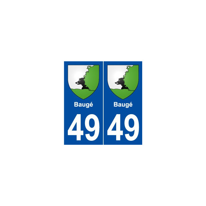 49 Baugé blason autocollant plaque stickers ville