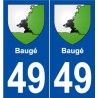 49 Baugé blason autocollant plaque stickers ville
