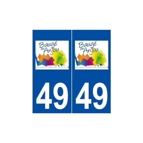 49 Baugé logo autocollant plaque stickers ville