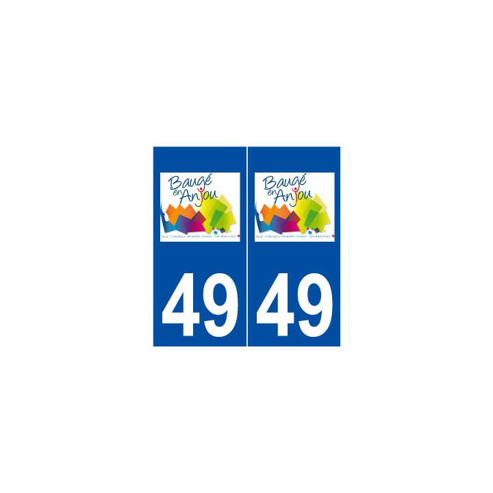49 Baugé logo autocollant plaque stickers ville