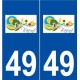 49 Bauné logo autocollant plaque stickers ville