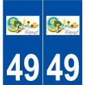 49 Bauné logo autocollant plaque stickers ville