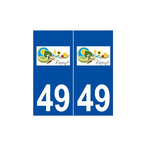 49 Bauné logo autocollant plaque stickers ville