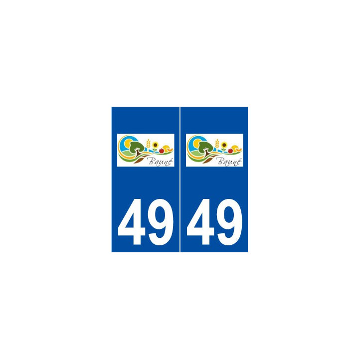49 Bauné logo autocollant plaque stickers ville