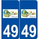 49 Bauné logo autocollant plaque stickers ville