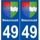 49 Beaucouzé blason autocollant plaque stickers ville