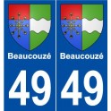 49 Beaucouzé blason autocollant plaque stickers ville