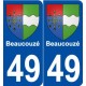 49 Beaucouzé blason autocollant plaque stickers ville