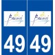 49 Beaucouzé logo autocollant plaque stickers ville