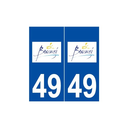 49 Beaucouzé logo autocollant plaque stickers ville