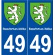 49 Beaufort-en-Vallée blason autocollant plaque stickers ville