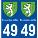 49 Beaufort-en-Vallée blason autocollant plaque stickers ville