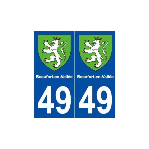 49 Beaufort-en-Vallée blason autocollant plaque stickers ville