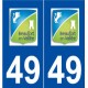 49 Beaufort-en-Vallée logo autocollant plaque stickers ville